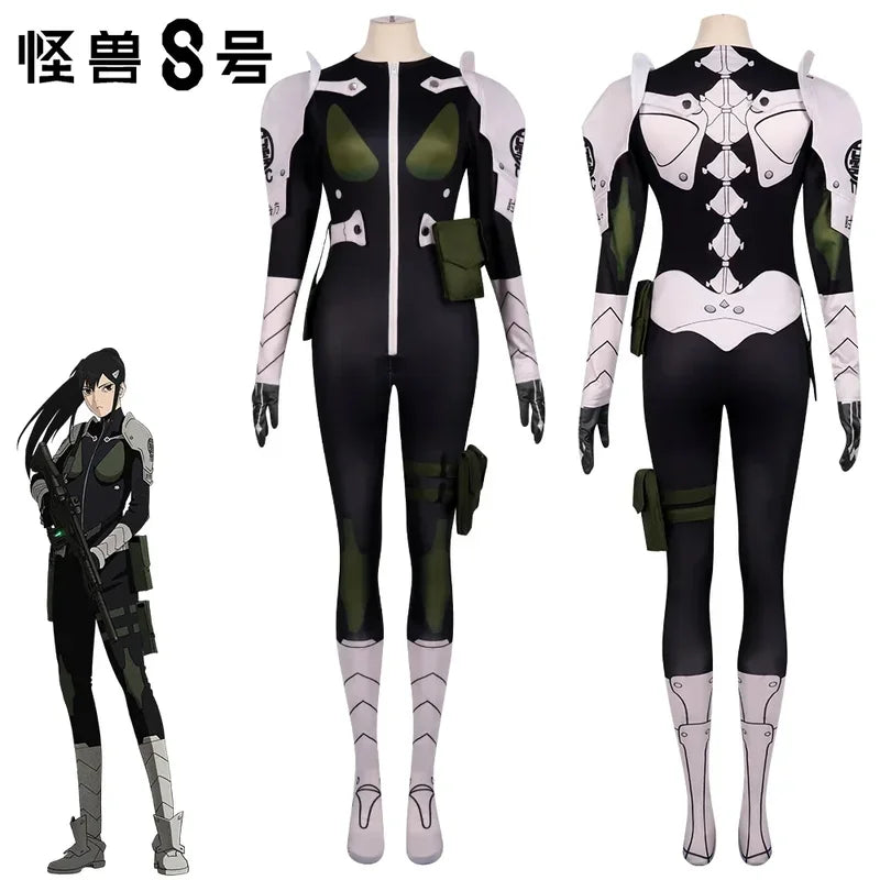 Kaiju No. 8 Kafka Hibino Mina Ashiro Cosplay Costume Wig Jumpsuit Uniform Bag Gloves Monster Sweeper Birthday Suit Props