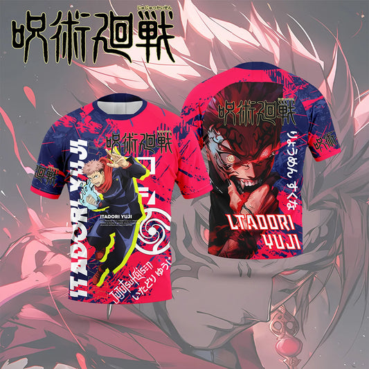 Jujutsu Kaisen: Bandai Anime Character-themed Jerseys Adult Kids Athleisure T-Shirts Summer Quick-drying Soft Lightweight Comfy