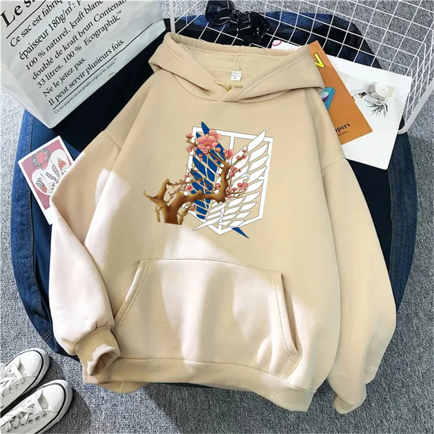 Attack On Titan: Hoodie Levi Graphic Hooded Clothes Autumn Warm Sweatshirt Harajuku Streetwear Tops