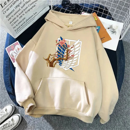 Attack On Titan: Hoodie Levi Graphic Hooded Clothes Autumn Warm Sweatshirt Harajuku Streetwear Tops