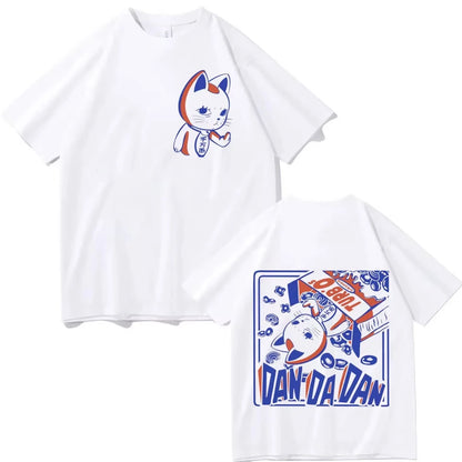 Dandadan: Turbo Granny Cat Graphic T Shirt Fashion Cartoon Oversized T-shirt Men Women Vintage Casual Cotton T-shirts