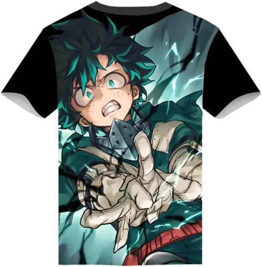 My Hero Academia: 3D Print T-Shirt Cosplay Costume Short Sleeve Pullover Tee Top Shirts