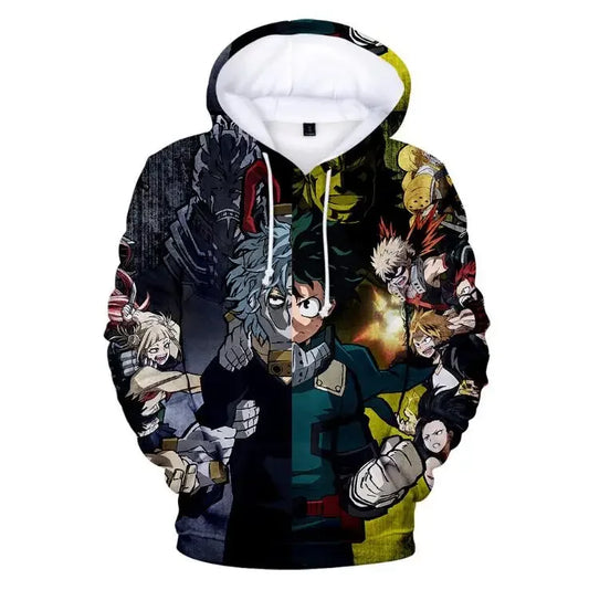 My Hero Academia: Midoriya Izuku All Might Cosplay Costume School Uniform Boku No Hero Academia 3D Print Mens Hoodies Sweatshirts