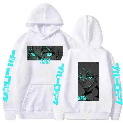 Blue Lock: Nagi Seishiro Manga Printed Hoodies for Men Women Harajuku Anime Sweatshirts Long Sleeves Fleece Warm Streetwear