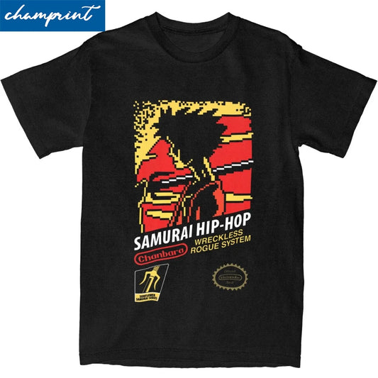 Samurai Champloo: Printed Samurai Hip-Hop Tshirts Short Sleeve  Mugen