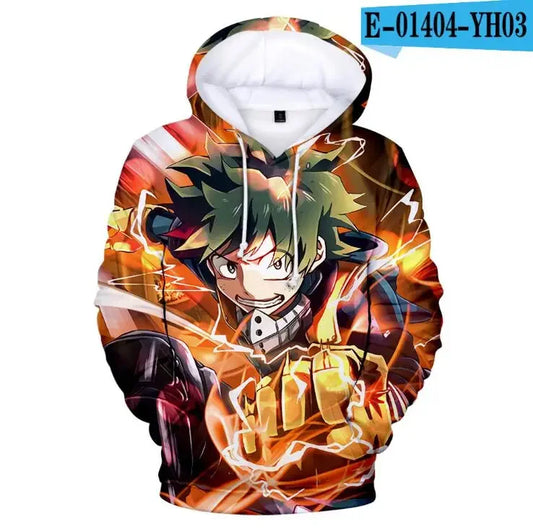 My Hero Academia: Midoriya Izuku All Might Cosplay Costume School Uniform Boku No Hero Academia 3D Print Mens Hoodies Sweatshirts