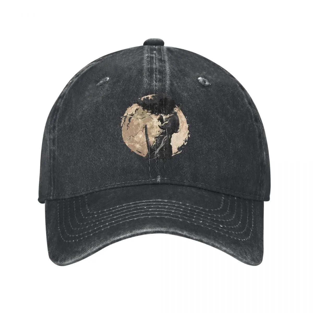 Afro Samurai:  Sword & Moon Print denim Hat Lightweight Cap Female Baseball Cap For Men