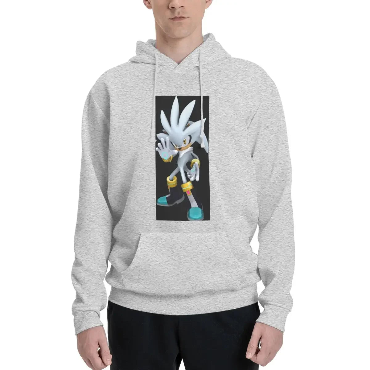Sonic the Hedgehog: Silver The Hedgehog Sonic The Hedgehog  Hoodies Men's Women Pullover Sweatshirt Harajuku Long Sleeve Streetwear Autumn Winter