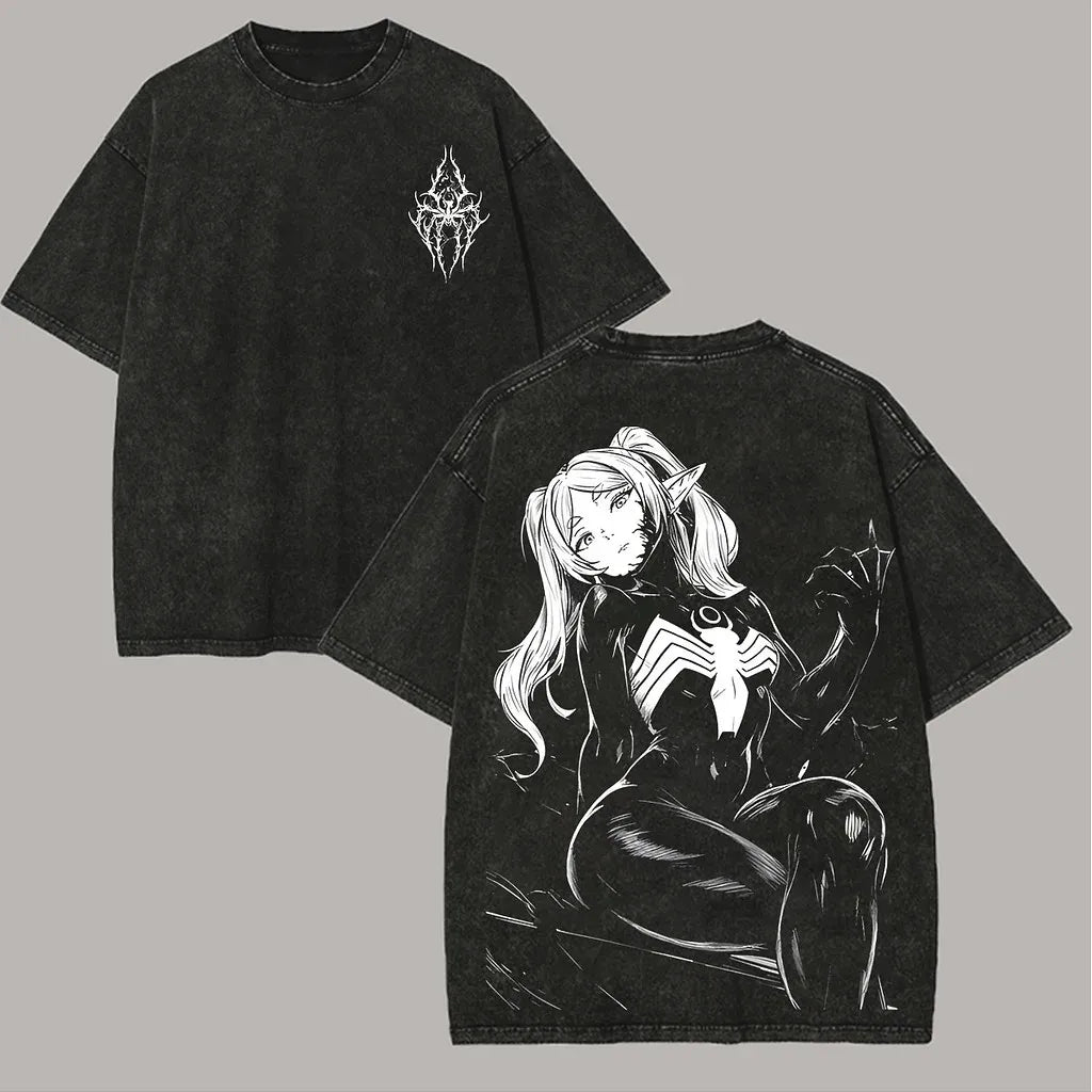 Frieren: Beyond Journey's End -- T-shirt Men's Unisex Clothing Washed Oversized T Shirt High Quality Cotton Tees Tops