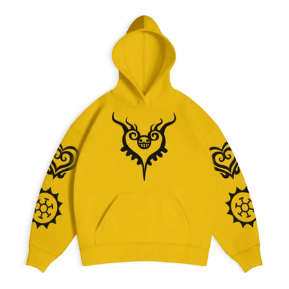 One Piece:  Men's Hoodie Sweater Heart Pirates Japanese Anime Summer Autumn Boy Children's Long Sleeve Y2k Parent-Child Pack