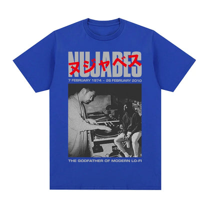 Samurai Champloo: Nujabes Vintage T-shirt the godfather of modern lo-fi music Japanese art Hip Hop Cotton Men T shirt New TEE TSHIRT Womens tops