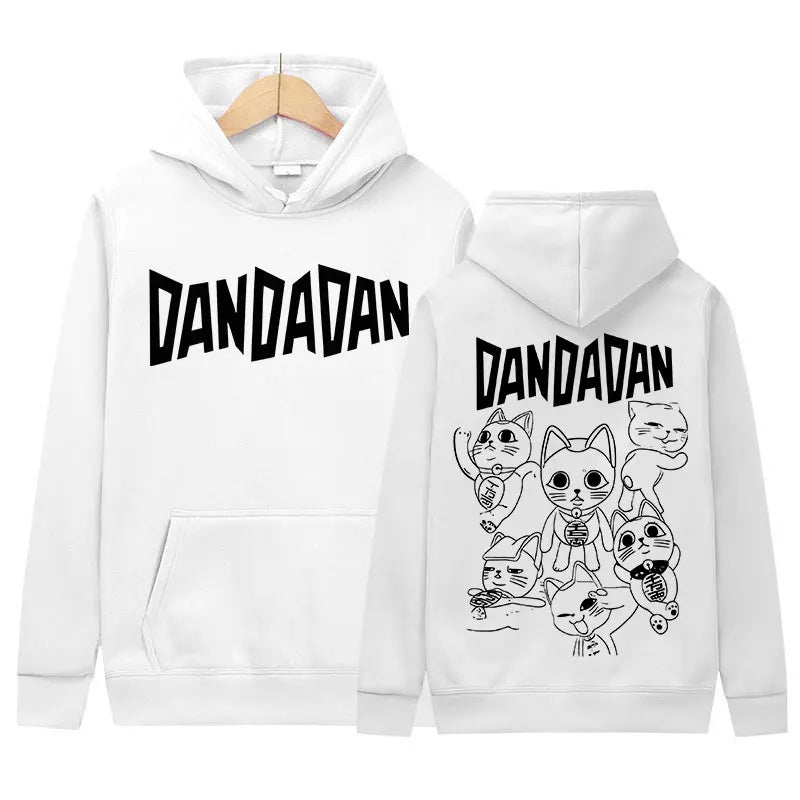 Dandadan: Okarun Dan Da Dan Graphic Hoody Funny Cat Style Men Women Fleece Sweatshirt Y2K Vintage Harajuku Hoodies