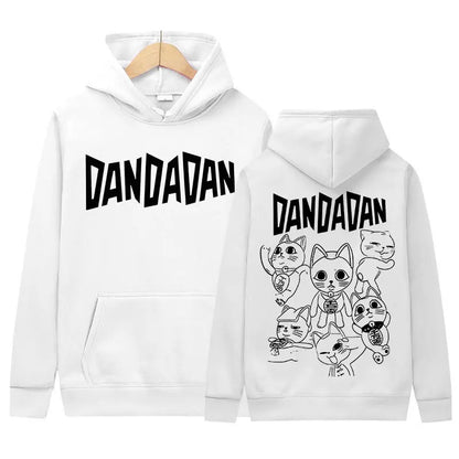 Dandadan: Okarun Dan Da Dan Graphic Hoody Funny Cat Style Men Women Fleece Sweatshirt Y2K Vintage Harajuku Hoodies