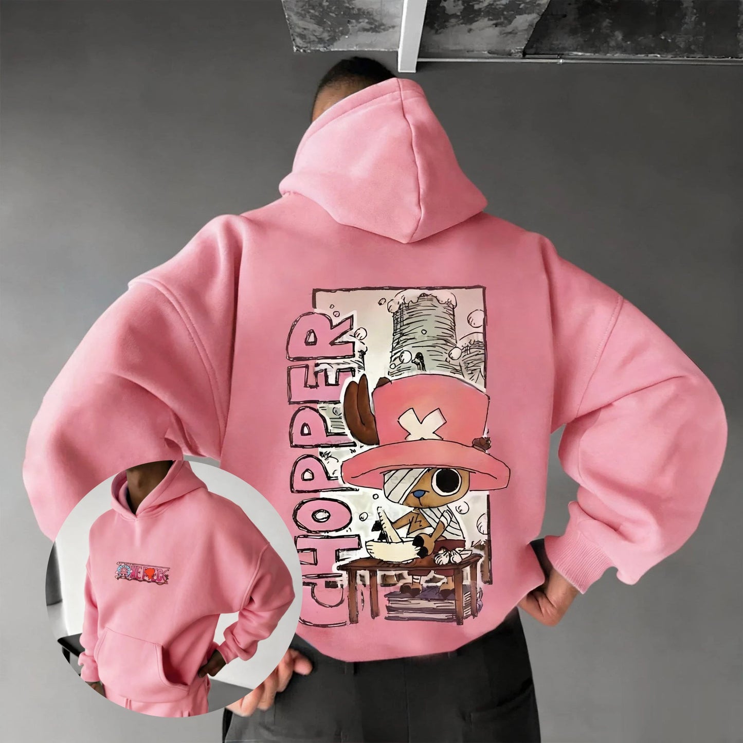 One Piece: Chopper Graphic Pullover Hoodie Men Women New Autumn Winter Streetwear Oversized Casual Anime Print Hooded Sweatshirt