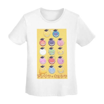 Assassination Classroom: Octopus Koro Sensei T-Shirt Women Short Sleeve T Shirts O-Neck Clothes Cotton Summer Tees Streetwear