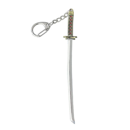 BLEACH: Thousand-Year Blood War Keychain Kurosaki Ichigo Zangetsu Double Blade Weapon Pendant Key Chain for Men Car Keyring Gift