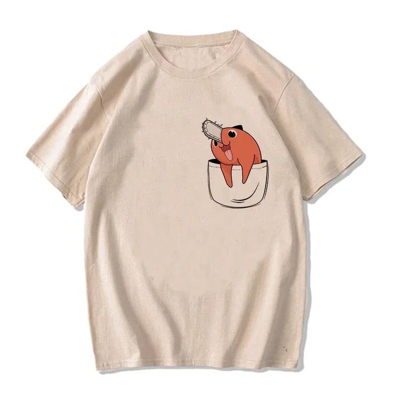 Chainsaw Man:  T Shirt Cartoon Pochita T-shirt Makima Harajuku Graphic Tees Clothing Tops Tshirt Manga