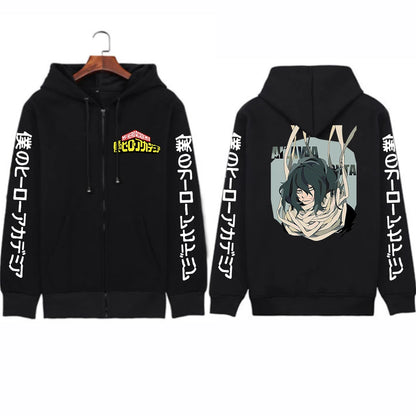 My Hero Academia: Shouta Aizawa Cool Cartoon Men Zipper hoodies Boku no Hero Academia Manga Streetwear Winter Zipper coats