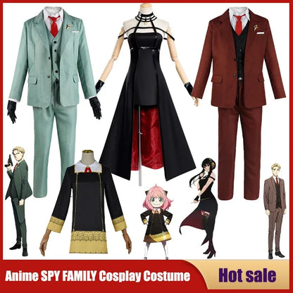 Spy X Family : ADULT DY20Anime Cosplay Costume Yor Forger Sexy Dress Loid Forger Light Green Suit Anya Kawaii Outfit Carnival Party Wig