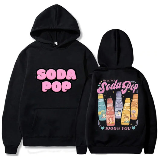 KPop Demon Hunters soda pop Hoodie Long Sleeve Movie Printing Sweatshirt Hooded Fleece Casual Female Pullovers Streetwear Women