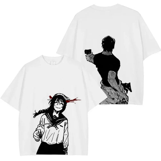 Jujutsu Kaisen: T Shirts Vintage Washed CHOSO T-shirt Oversize Short Sleeve Fushiguro Toji Gojo Saturo Itadori