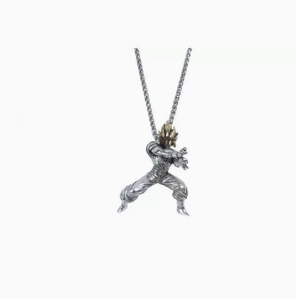 Dragon Ball Z: Super Saiyan Son Goku Alloy Electroplate Necklace Personality Jewelry Pendant Hip Hop Sweater Chain Comic