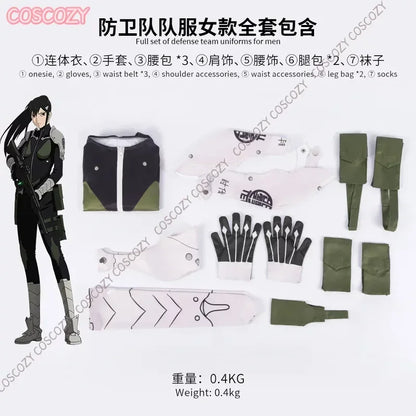 Kaiju No. 8 Kafka Hibino Mina Ashiro Cosplay Costume Wig Jumpsuit Uniform Bag Gloves Monster Sweeper Birthday Suit Props