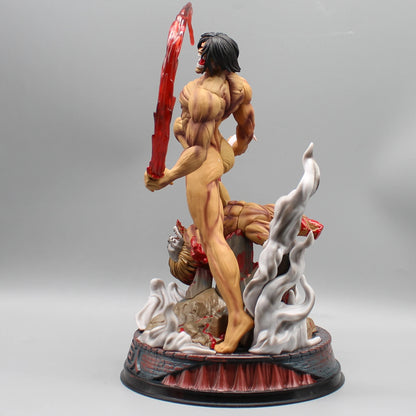 Attack On Titan: Figure The Armored Figures 29cm Titan Eren Jager Action Figurine Model Pvc GK Statue Ornament Toys Gifts