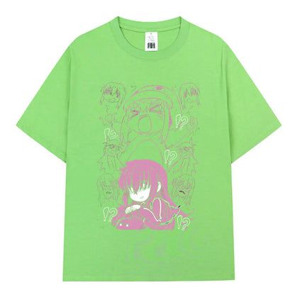 Bocchi The Rock: T-shirt Anime Gotoh Hitori Graphic T-shirts Men Women Summer Oversized Cotton T Shirts Streetwear