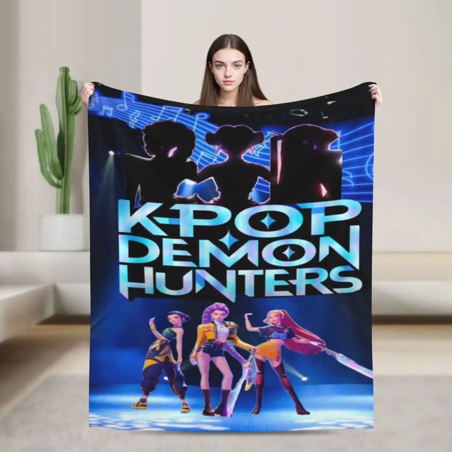 KPop Demon Hunters Blankets Quality Soft Warm Throw Blanket Home Decor Lightweight Throw Blanket For Living Room