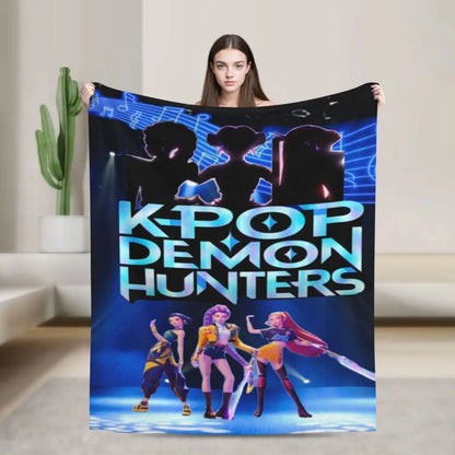 KPop Demon Hunters Blankets Quality Soft Warm Throw Blanket Home Decor Lightweight Throw Blanket For Living Room