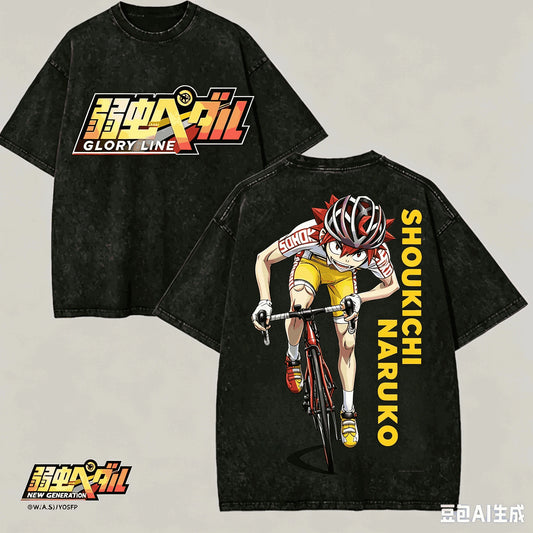 Yowamushi Pedal: Washed T-shirt Anime Lover Harajuku New Model Oversized Vintage Loose Streetwear Classic Unisex high quality tee