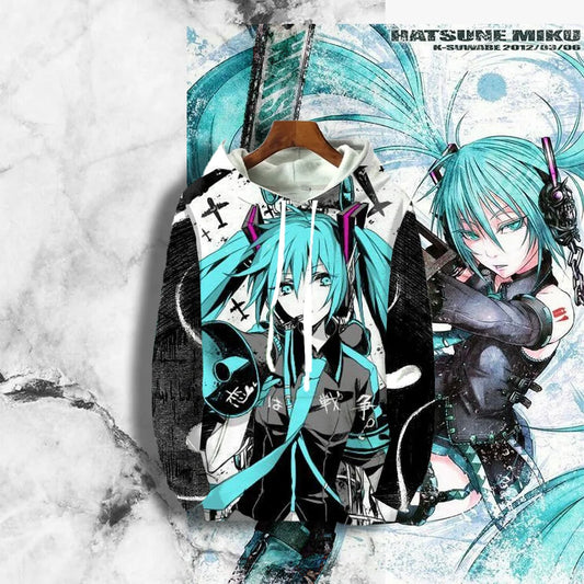 Genshin Impact:（Miniso）3D Printed Autumn Winter Sailor Hatsune Hoodie Women Sweatshirts Hoodies Clothing Hoodie Women Clothing Hoodie