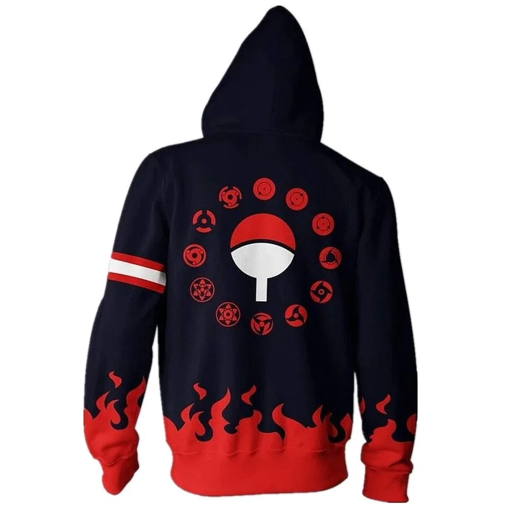 Naruto: Anie Zip Hoodie Jackets Cosplay Clothes Costumes Men Hoodies Sweatshirts Zipper Tops