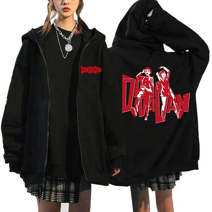 Dandadan: Okarun Zip Up Hoodies Style Youthful Manga Anime Printed Sweatshirt Design Designer Female Hoodie Zipper Funny