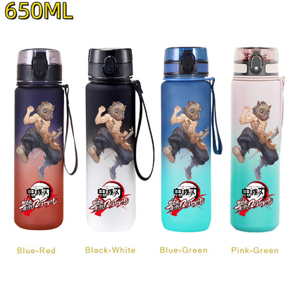 Demon Slayer: 650ML Kamado Tanjirou Water Bottle Kamado Nezuko Kochou Shinobu Fitness Drink Bottle Kettle Travel Office Jugs