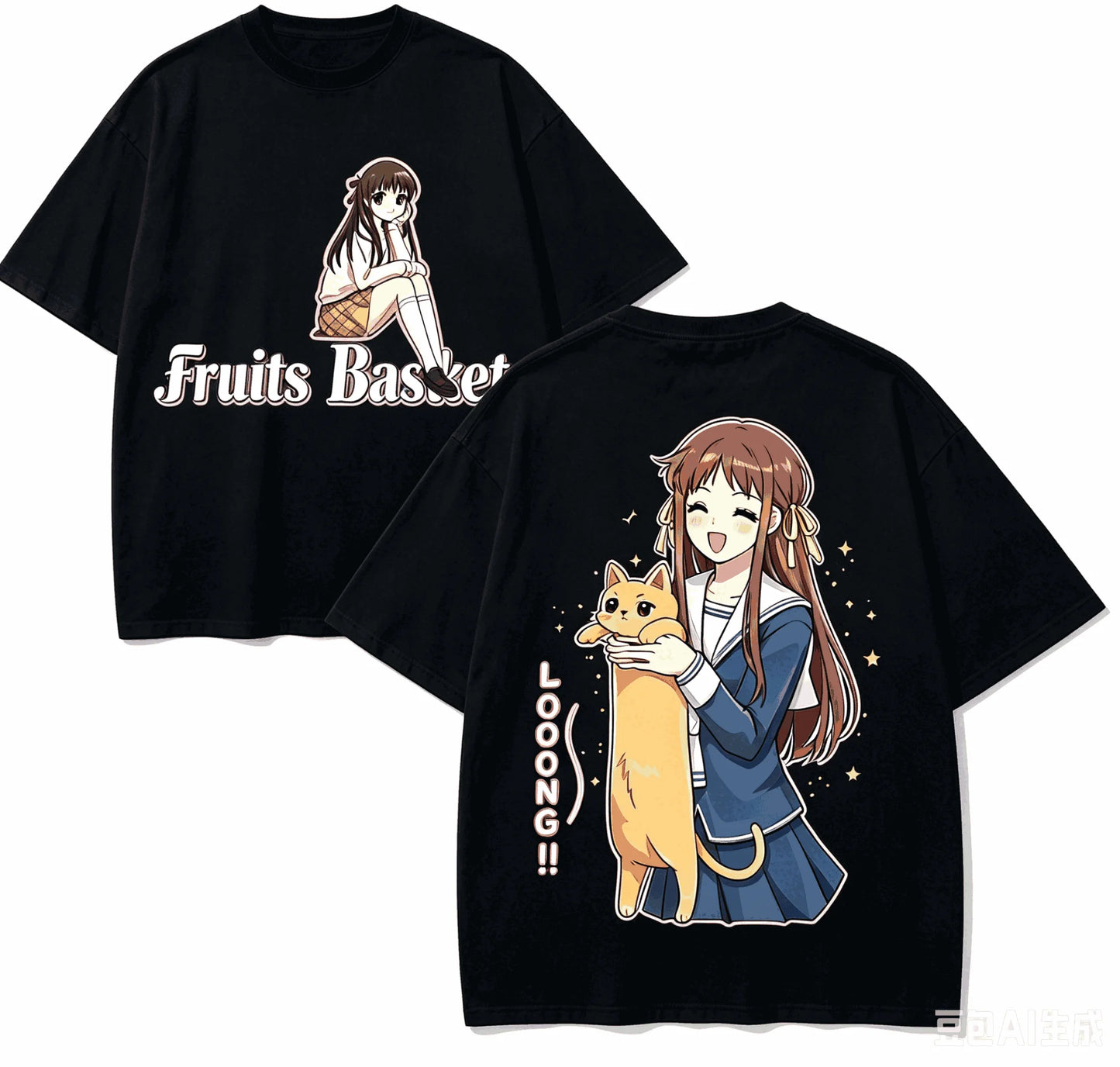 Fruits Basket:  Lover T-shirt Harajuku Cotton New Model High Street Retro Fashion Unisex Oversized high quality hot product