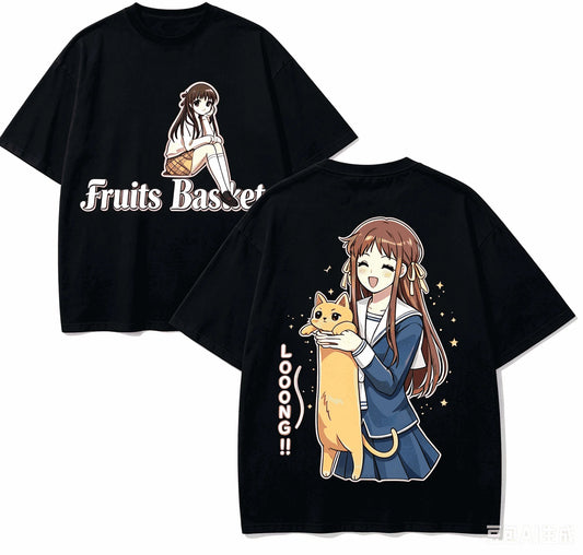 Fruits Basket:  Lover T-shirt Harajuku Cotton New Model High Street Retro Fashion Unisex Oversized high quality hot product