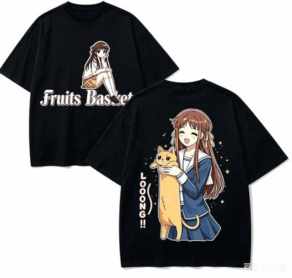 Fruits Basket:  Lover T-shirt Harajuku Cotton New Model High Street Retro Fashion Unisex Oversized high quality hot product