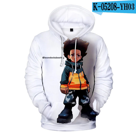 The Boondocks: Hoodies 3D Fashion Long Sleeve Sweatshirt Men's Hoodie Adult Casual Harajuku Streetwear Unisex Oversized Clothes