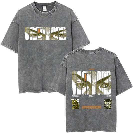 Vinland Saga :Thorfinn I Have No Enemies Vintage Washed T Shirt Men's Women Manga Casual Oversized T-shirts Male Streetwear