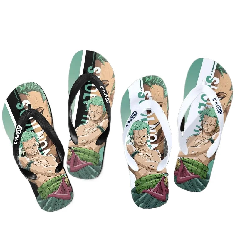 One Piece: Slides Luffy Cartoon Flip Flops Slippers - Non-Slip Outdoor Summer Sandals Unisex for Adults Cartoon eva slippers