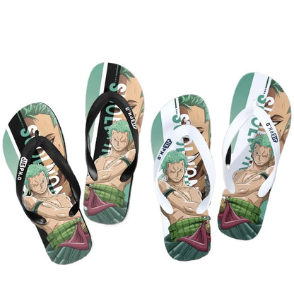 One Piece: Slides Luffy Cartoon Flip Flops Slippers - Non-Slip Outdoor Summer Sandals Unisex for Adults Cartoon eva slippers