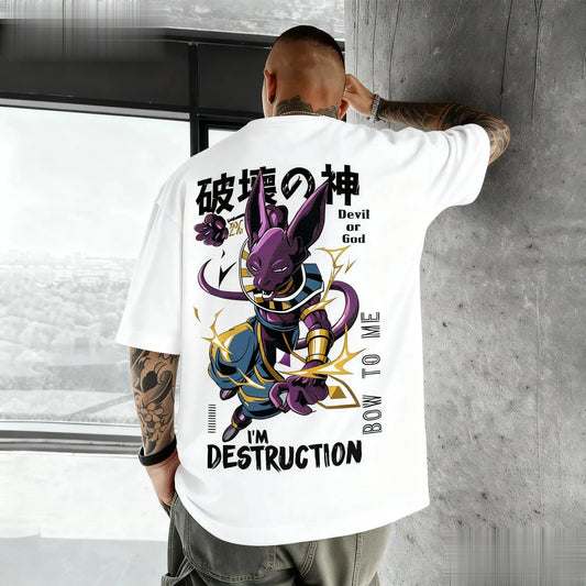Dragon Ball: Beerus Anime Graphic T-shirt Men Women Cotton Short Sleeve Tee Streetwear Casual Top New Summer Fashion Y2k Clothes