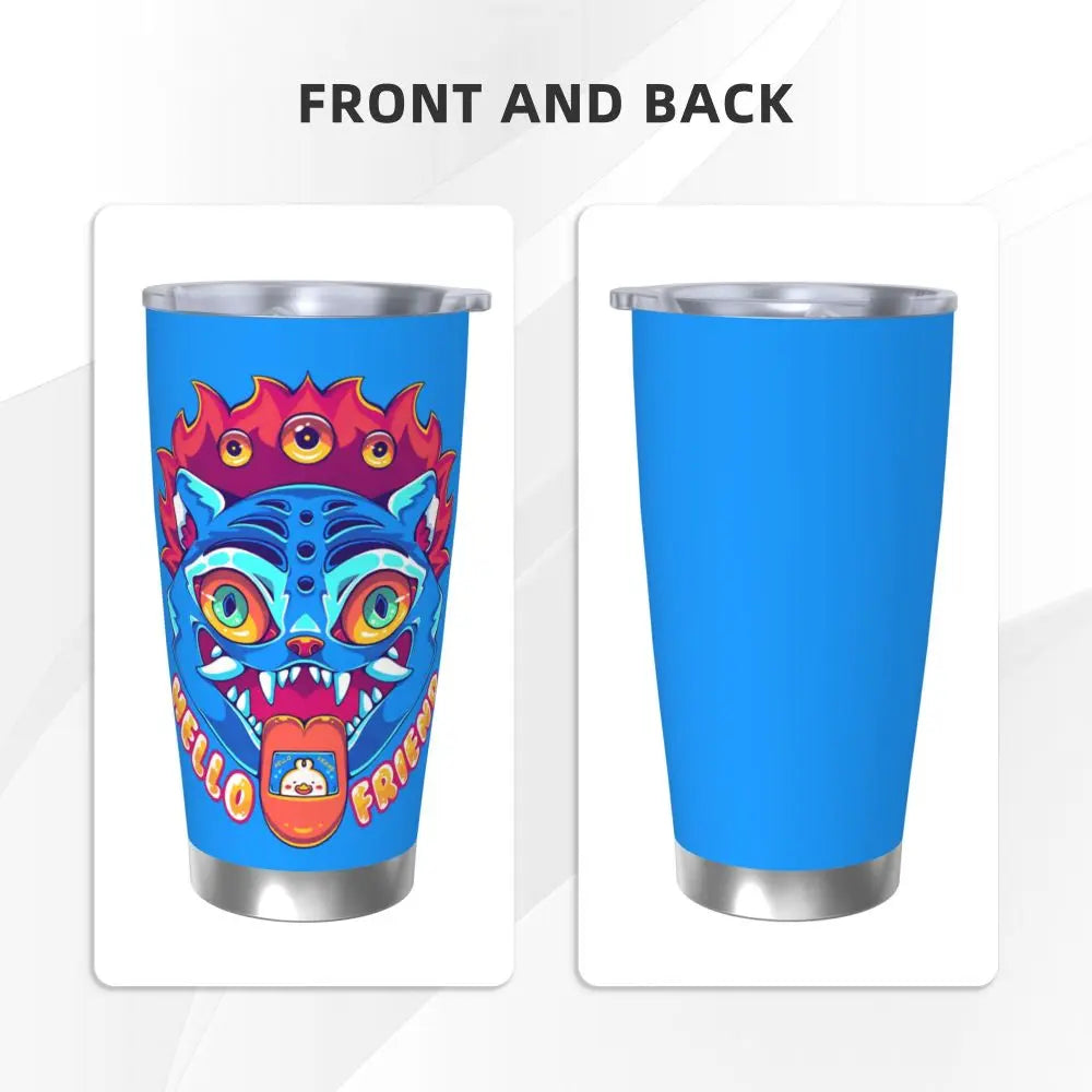 KPop Demon Hunters - Derpy  Insulated Tumbler with Lid Vacuum Thermal Mug Outdoor Travel Car Bottle Cup, 20oz