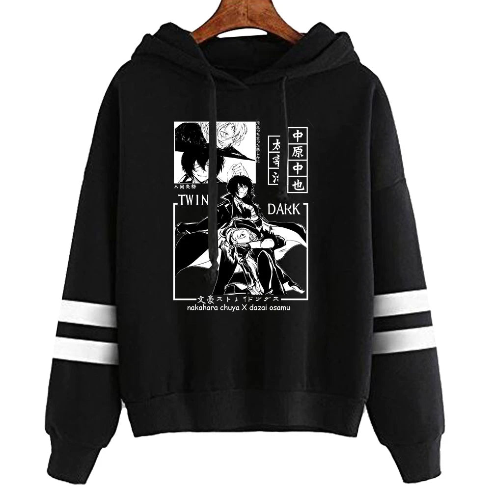 Bungo Stray Dogs: Hoodie Unisex Pocketless Sleeve Sweatshirt Men Women's Hoodie Harajuku Streetwear Japanese Manga