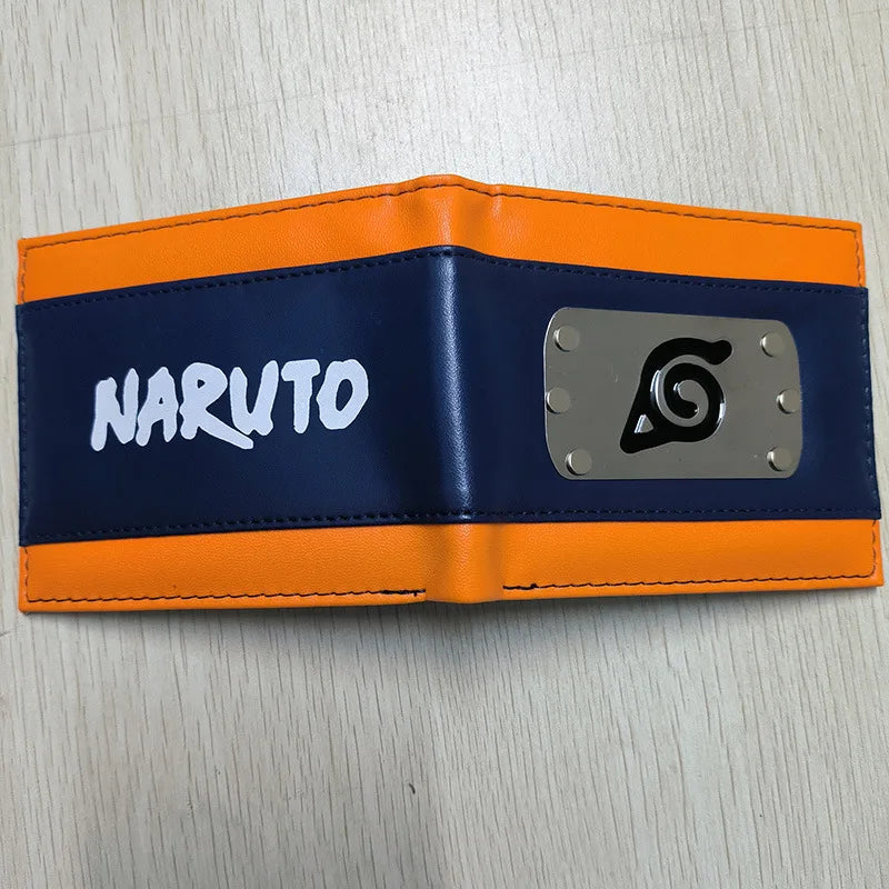 Naruto: Sasuke Cartoon PU Wallet Creative Simple Foldable Coin Purse Multifunctional Card Boys Gift