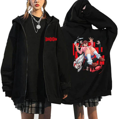 Dandadan: Okarun Zip Up Hoodies Style Youthful Manga Anime Printed Sweatshirt Design Designer Female Hoodie Zipper Funny