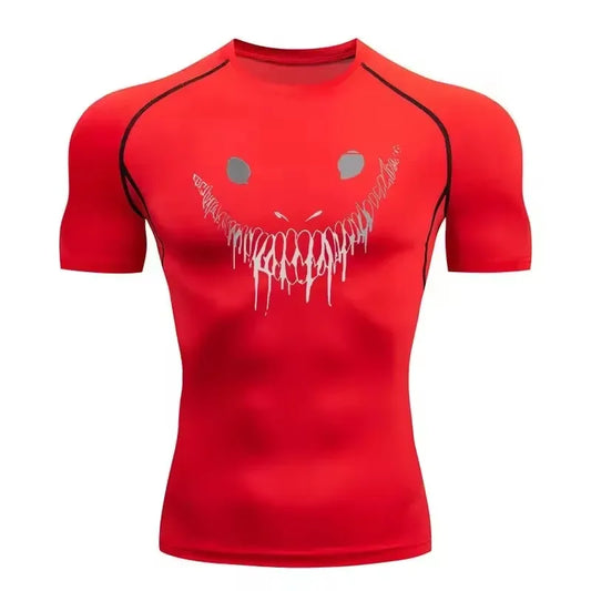 Berserk: Compression T-shirt Men Elastic Tight Sportswear Short-sleeved Gym Bodybuilding Quick-drying Sweatshirt Top S-3XL