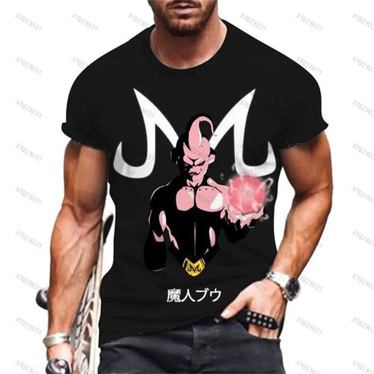 Dragon Ball: Men's 3D Printed Cartoon Tshirt Anime Z Tshirt Summer Harajuku Men Goku Clothes Super Saiya Short Sleeve T-shirt